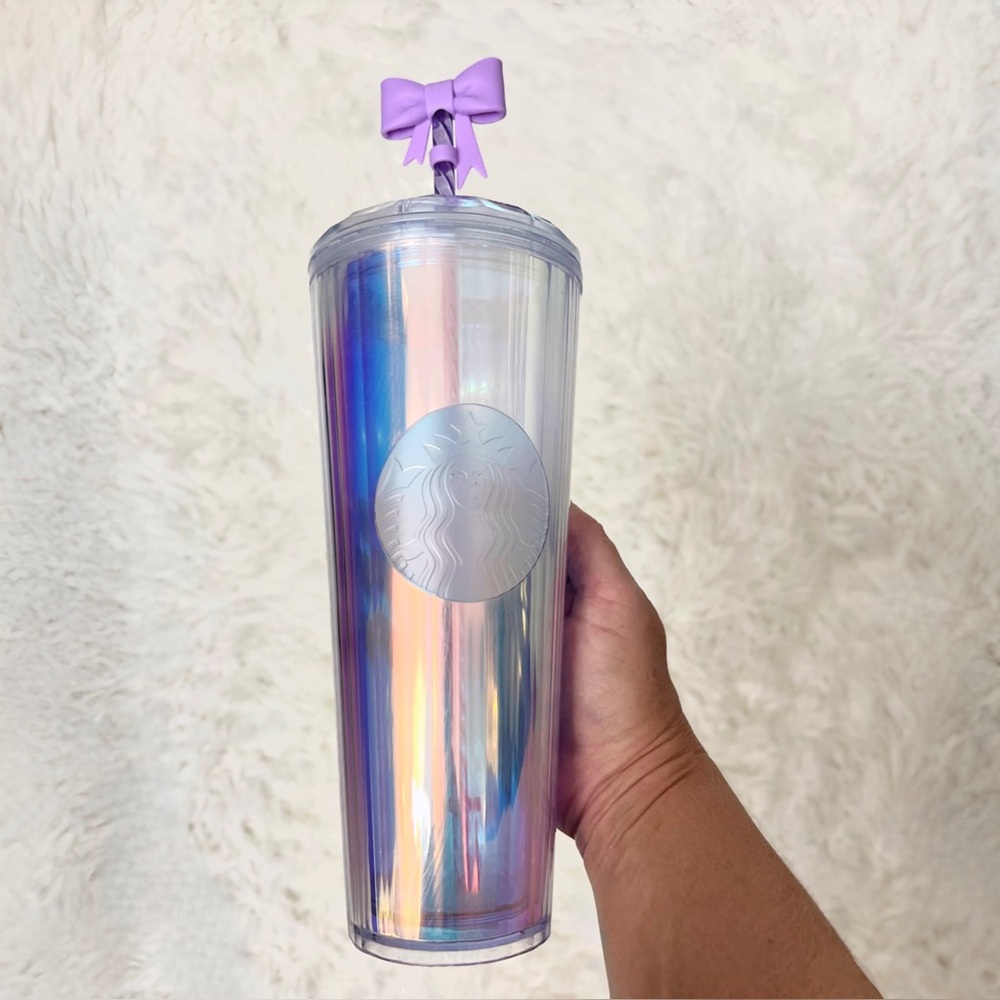 Starbucks Iridescent Tumbler with Lavender Bow - Picture 3 of 16
